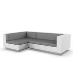 Vela 2 Seater Outdoor Sectional - White / Crevin Steel