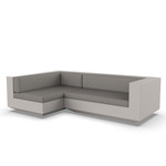 Vela 2 Seater Outdoor Sectional - Ecru / Crevin Taupe
