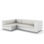 Vela 2 Seater Outdoor Sectional - White / Savane White
