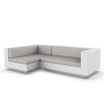 Vela 2 Seater Outdoor Sectional - White / Savane Whisper