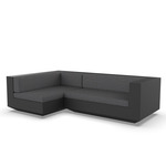 Vela 2 Seater Outdoor Sectional - Black / Savane Tornado