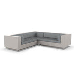 Vela 3 Seater Outdoor Sectional - Ecru / Nautical Steel