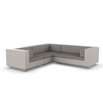 Vela 3 Seater Outdoor Sectional - Ecru / Crevin Taupe