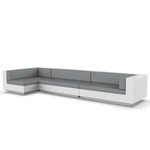 Vela 3 Seater Outdoor Sectional - White / Nautical Steel