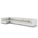Vela 3 Seater Outdoor Sectional - White / Nautical Natural