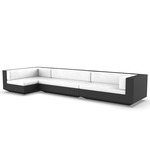 Vela 3 Seater Outdoor Sectional - Black / Nautical White