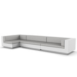 Vela 3 Seater Outdoor Sectional - White / Nautical Taupe