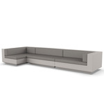 Vela 3 Seater Outdoor Sectional - Ecru / Crevin Taupe