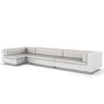 Vela 3 Seater Outdoor Sectional - White / Crevin White