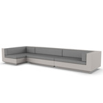 Vela 3 Seater Outdoor Sectional - Ecru / Crevin Steel