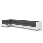 Vela 3 Seater Outdoor Sectional - White / Savane Tornado