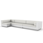 Vela 3 Seater Outdoor Sectional - White / Savane White
