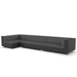 Vela 3 Seater Outdoor Sectional - Black / Savane Tornado