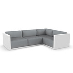 Gatsby 4 Seater Outdoor Sectional - White / Nautical Steel