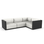 Gatsby 4 Seater Outdoor Sectional - Black / Nautical Natural