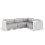 Gatsby 4 Seater Outdoor Sectional - White / Nautical Taupe