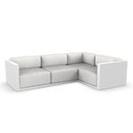 Gatsby 4 Seater Outdoor Sectional - White / Crevin White