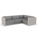 Gatsby 4 Seater Outdoor Sectional - Ecru / Crevin Steel