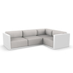 Gatsby 4 Seater Outdoor Sectional - White / Savane Whisper