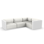 Gatsby 4 Seater Outdoor Sectional - White / Savane White
