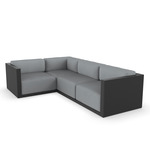 Gatsby 4 Seater Outdoor Sectional - Black / Nautical Steel