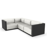 Gatsby 4 Seater Outdoor Sectional - Black / Nautical Natural