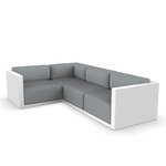 Gatsby 4 Seater Outdoor Sectional - White / Nautical Steel
