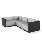 Gatsby 4 Seater Outdoor Sectional - Black / Nautical Taupe