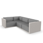 Gatsby 4 Seater Outdoor Sectional - Ecru / Crevin Steel