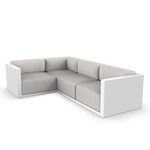 Gatsby 4 Seater Outdoor Sectional - White / Savane Whisper