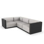 Gatsby 4 Seater Outdoor Sectional - Black / Savane Whisper