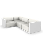 Gatsby 4 Seater Outdoor Sectional - White / Savane White