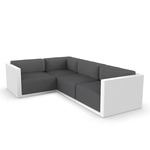 Gatsby 4 Seater Outdoor Sectional - White / Savane Tornado