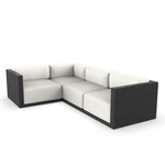 Gatsby 4 Seater Outdoor Sectional - Black / Savane White