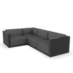 Gatsby 4 Seater Outdoor Sectional - Black / Savane Tornado