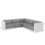 Gatsby 5 Seater Outdoor Sectional - White / Nautical Steel