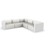 Gatsby 5 Seater Outdoor Sectional - White / Nautical Natural