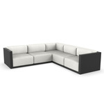 Gatsby 5 Seater Outdoor Sectional - Black / Nautical Natural