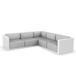 Gatsby 5 Seater Outdoor Sectional - White / Nautical Taupe