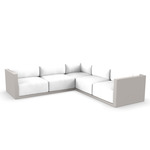 Gatsby 5 Seater Outdoor Sectional - Ecru / Nautical White