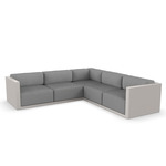 Gatsby 5 Seater Outdoor Sectional - Ecru / Crevin Steel