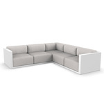 Gatsby 5 Seater Outdoor Sectional - White / Savane Whisper