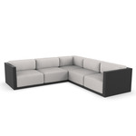 Gatsby 5 Seater Outdoor Sectional - Black / Savane Whisper