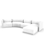 Gatsby Modular Outdoor Sofa & Puff - White / Nautical White