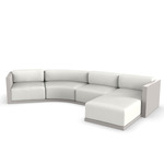 Gatsby Modular Outdoor Sofa & Puff - Ecru / Nautical Natural