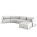 Gatsby Modular Outdoor Sofa & Puff - White / Crevin White