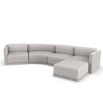 Gatsby Modular Outdoor Sofa & Puff - Ecru / Savane Whisper