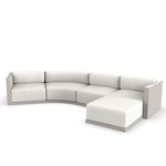 Gatsby Modular Outdoor Sofa & Puff - Ecru / Savane White