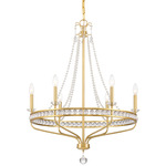 Seville Chandelier - Aged Brass / Crystal