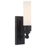 Wilcox Wall Sconce - Matte Black / Opal